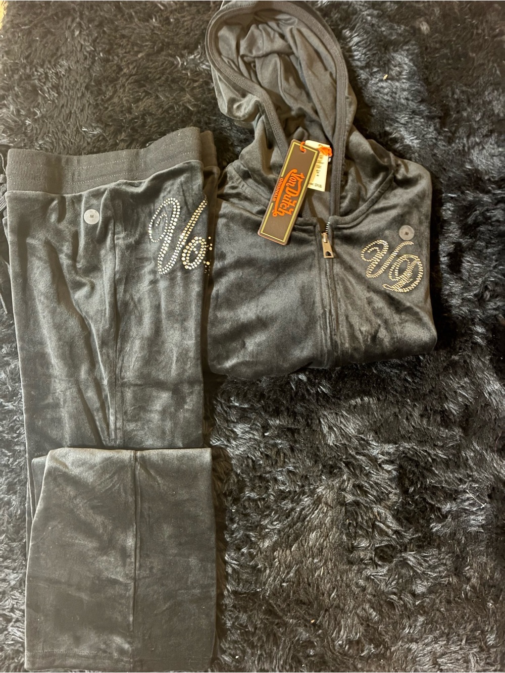 Von Dutch Women's Hoodie & Jeans Set - Black